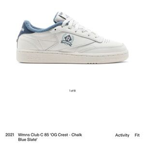 REEBOK NWOT Club C ‘85 OG Crest — Chalk, Blue Slate, Size W 9.5